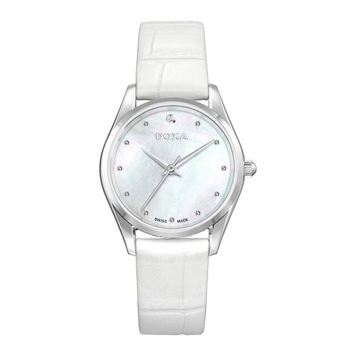 10 mẫu đồng hồ nữ màu trắng đẹp, thời trang giá rẻ nhất - Ảnh: Doxa D204SWL