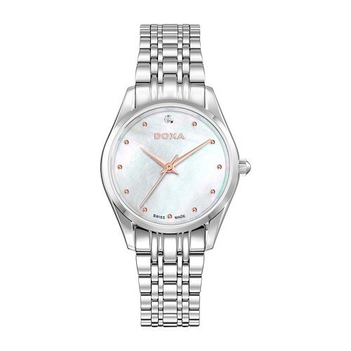 10 mẫu đồng hồ xà cừ, đính kim cương cho phụ nữ trung niên - Ảnh: Doxa D204SWH