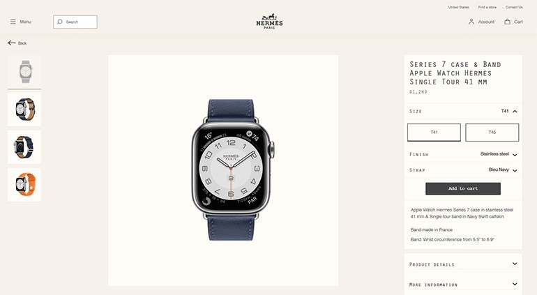 Apple Watch Series 7 Hermès Silver Stainless Steel Case with Orange Single  Tour  Chuyên Apple Watch Hồ Chí Minh