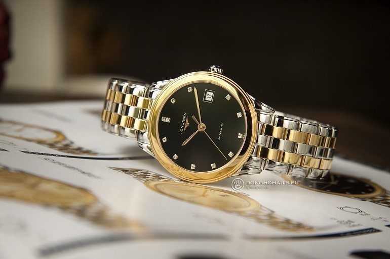5 hãng đồng hồ nam automatic (Thụy Sỹ) nổi tiếng về đính kim cương - Ảnh: Longines L4.774.3.57.7
