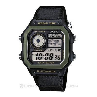 5 Mẫu đồng hồ quân đội chính hãng giá rẻ nhất, chỉ từ 1 triệu - Ảnh: Casio AE-1200WHB-1BVDF