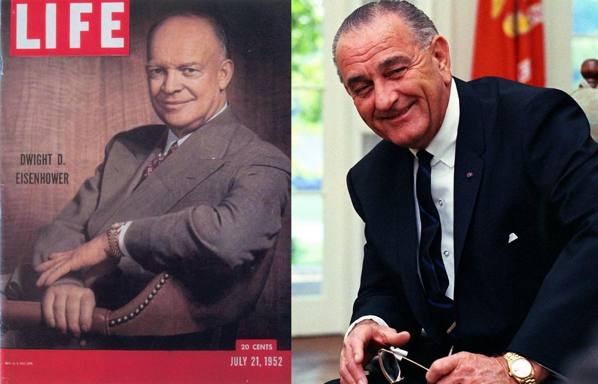 Dwight D. Eisenhower (Rolex Datejust) và Lyndon B. Johnson (Rolex Day-Date)