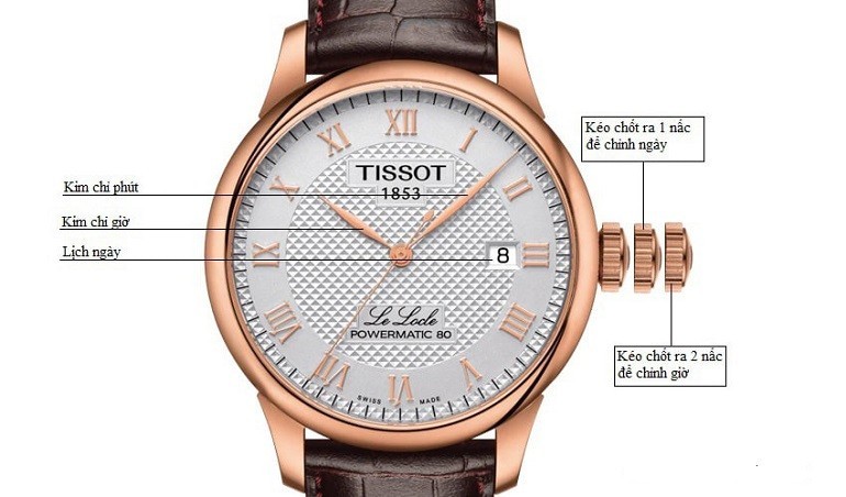 Cách đeo chỉnh ngày giờ đồng hồ Tissot 1853 cho người mới - Ảnh 8