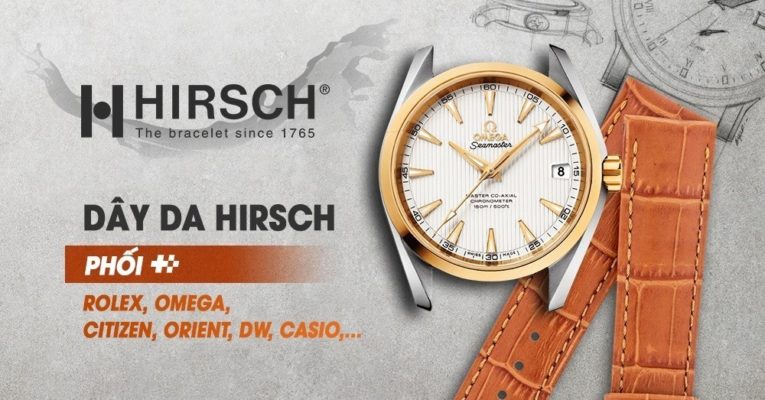 Đồng hồ nổi tiếng thế giới phối với dây da Hirsch bán chạy