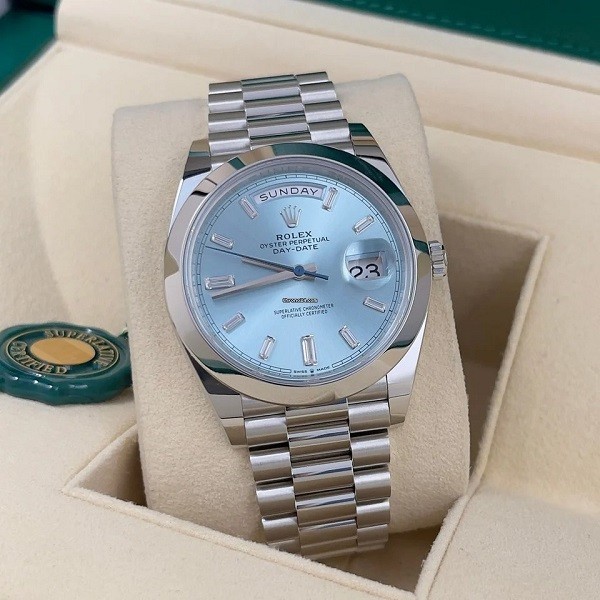 Rolex Day-Date-Đồng hồ Rolex nam mặt xanh-Hình 7