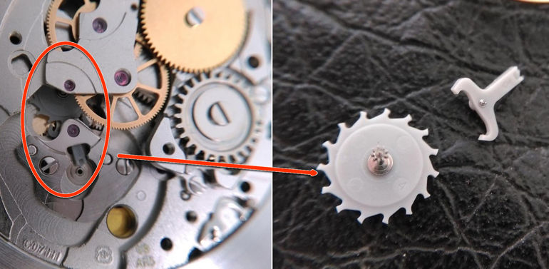So sánh đồng hồ dùng máy ETA 2824-2 và Powermatic 80 Hồi gồm Ngựa và Bánh Xe Gai bằng nhưa composite trong Powermatic 80
