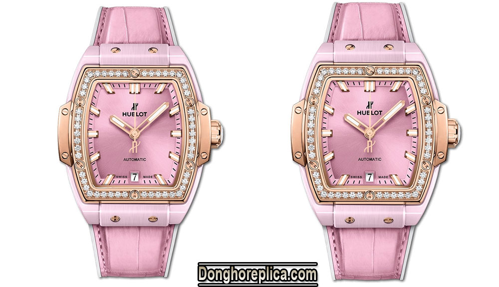 Đồng hồ màu hồng Big Bang Pink Ceramic Titanium Diamonds