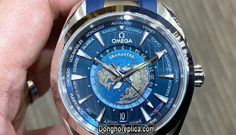 Đồng hồ Omega bản đồ thế giới Seamaster Automatic máy Thuỵ Sỹ có gì đặc biệt?