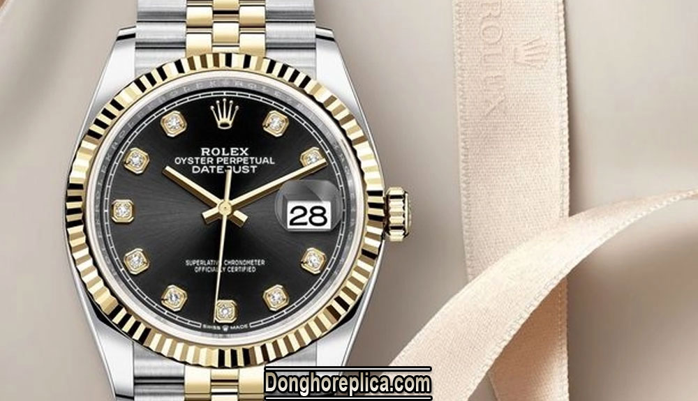 Đồng hồ Rolex vàng Rolesor trắng