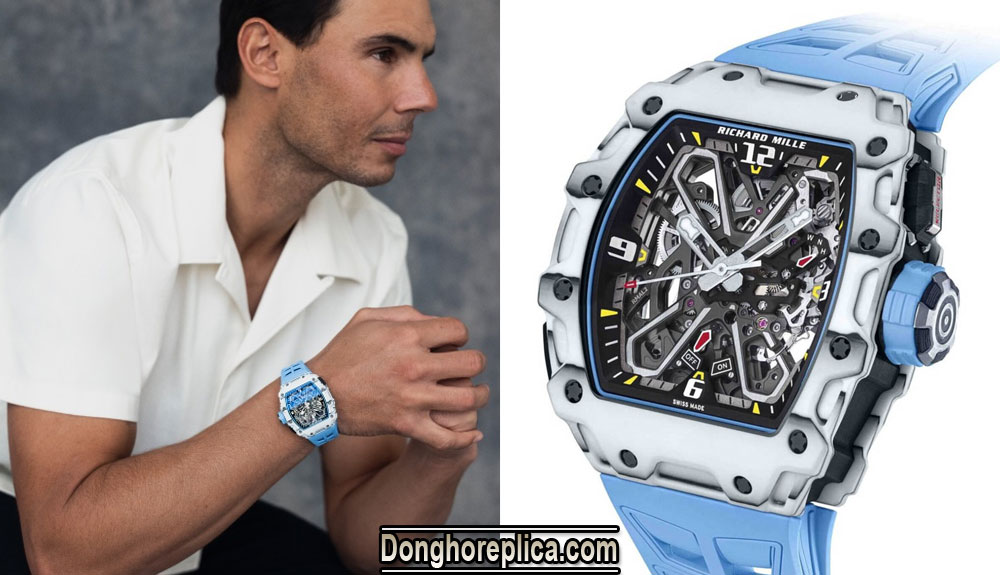 Richard Mille Tennis Rafael Nadal RM 35-03 Tourbillon màu xanh
