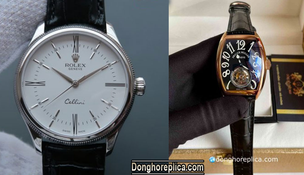 So sánh Rolex dây da với Franck Muller