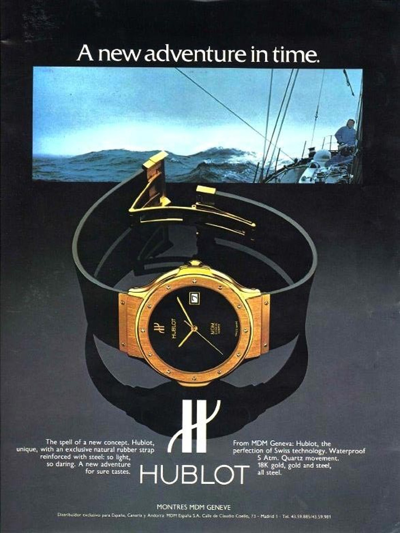 Tấm áp phích quảng cáo đồng hồ MDM Geneva Hublot