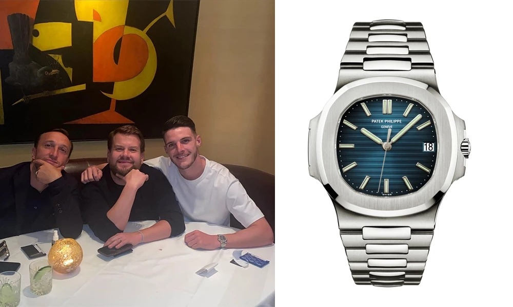 Declan Rice - West Ham United - Patek Philippe  Watch Model: Patek Philippe Nautilus 5711