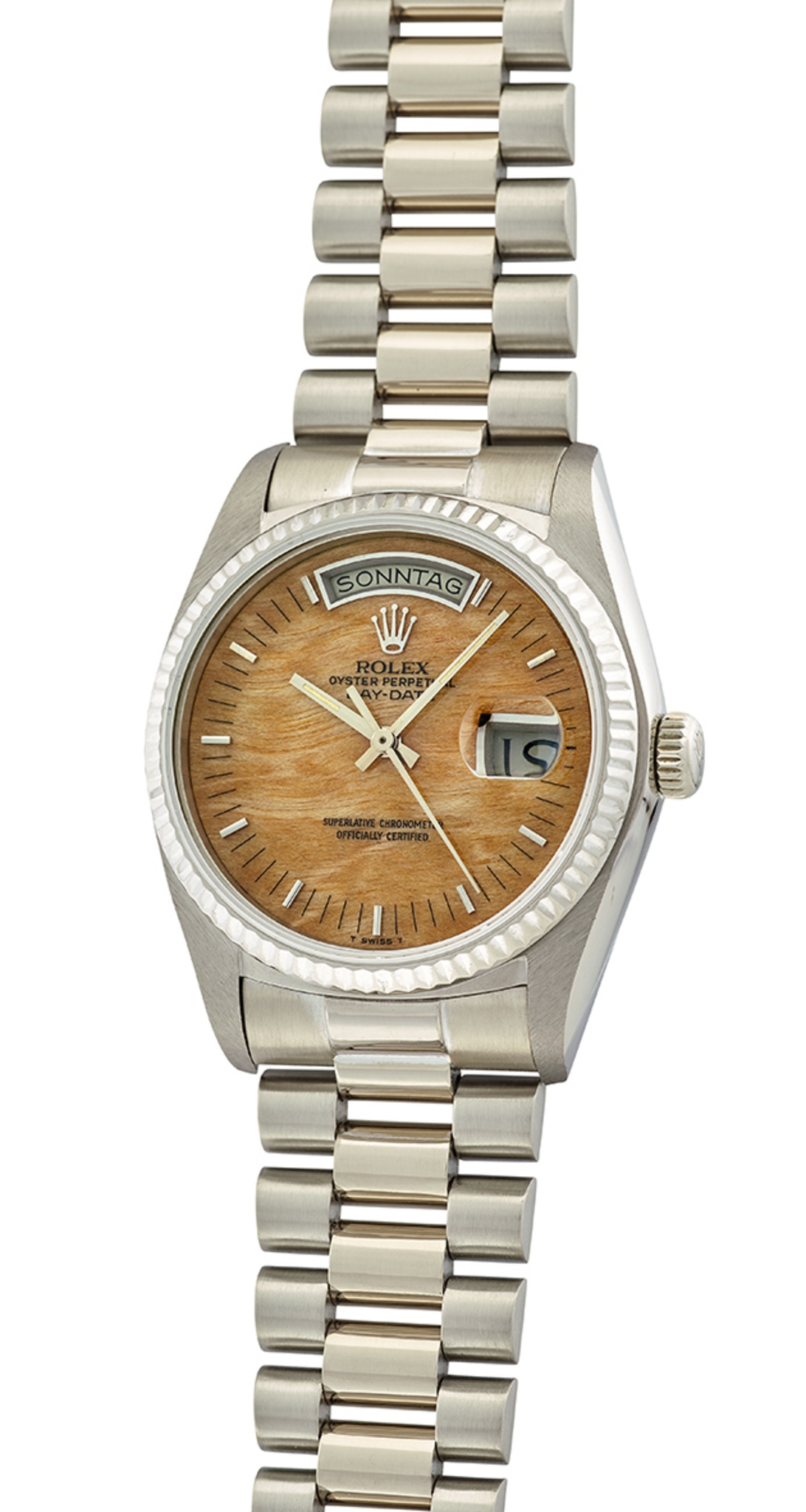 Đồng hồ Rolex Day-Date 18039 Mặt số gỗ