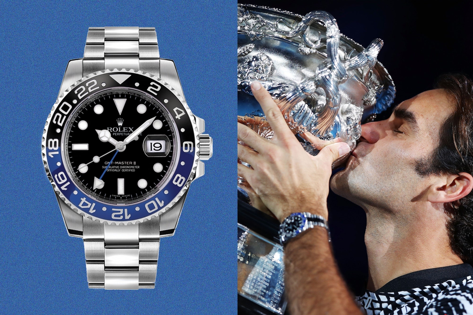 Tay vợt Roger Federer - Đồng hồ Rolex 