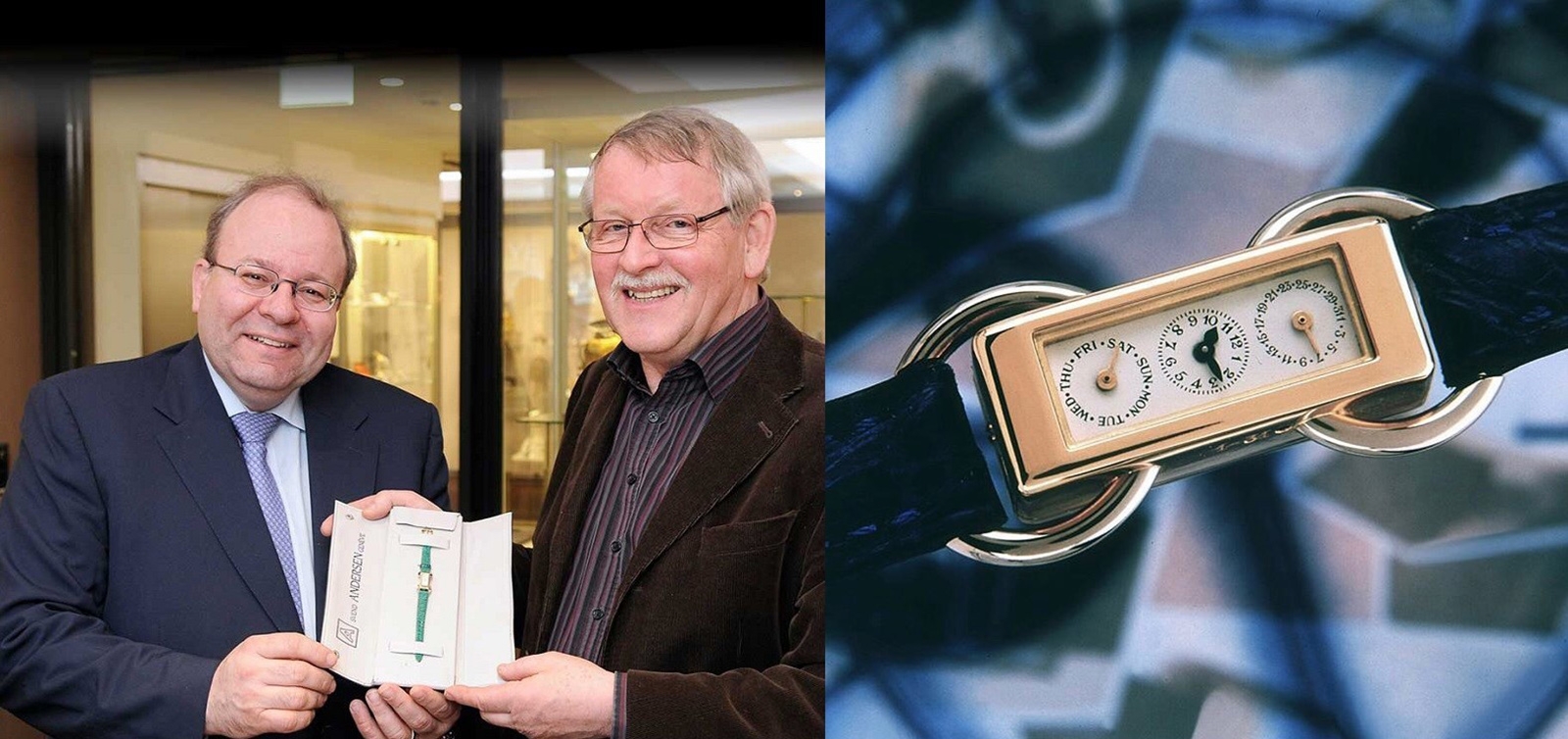 Ngài Svend Andersen đã trao tặng nguyên mẫu đồng hồ lịch nhỏ nhất thế giới cho nhà bán lẻ đồng hồ Thuỵ Sỹ René Beyer để đặt trong bảo tàng Beyer Watch Museum được đặt tại thành phố Zurich. Chức năng lịch của chiếc đồng hồ này gói gọn trong mô đun chỉ dày 1,4mm lắp ngay trên bộ máy nền Lecoultre cal. 104
