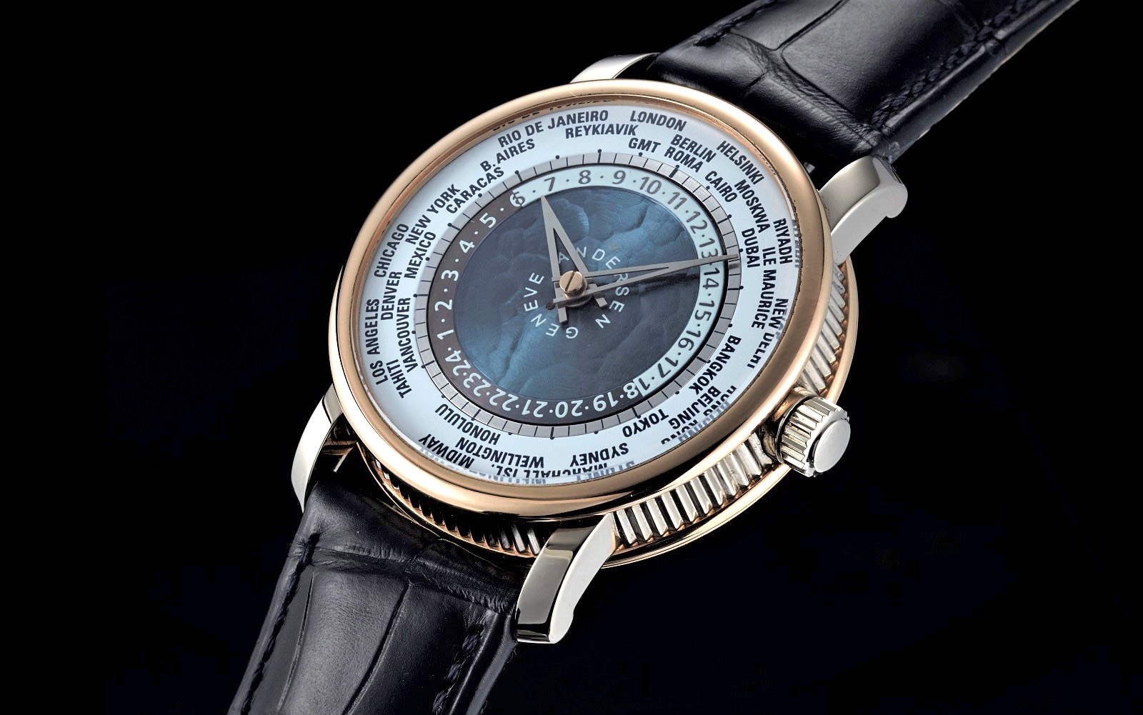 Chiếc đồng hồ world time Andersen Genève Communication 750 của năm 2011 là một thiết kế độc nhất, vượt xa thiết kế nguyên mẫu