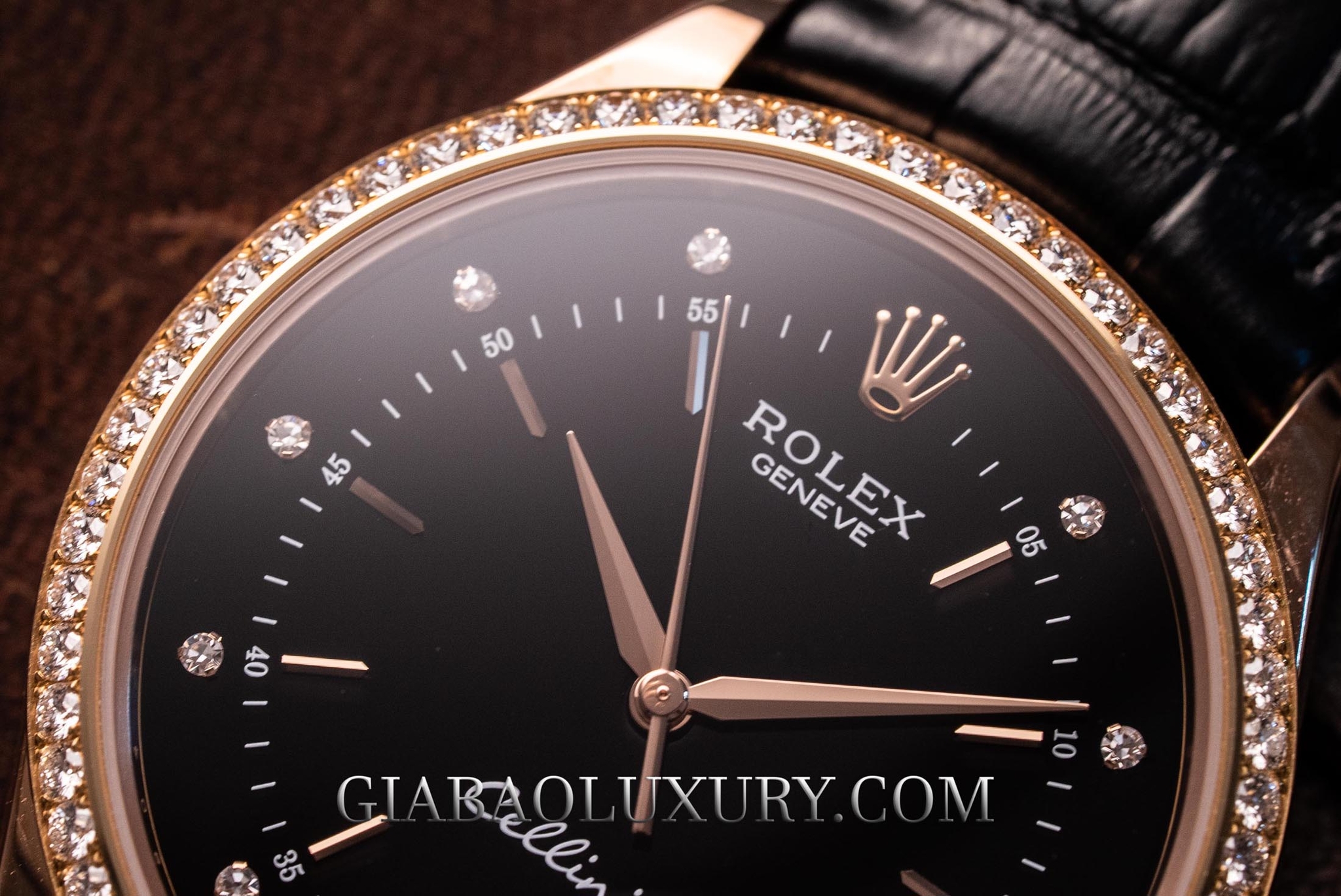 Đồng hồ Rolex Cellini 50705RBR Mặt Số Đen