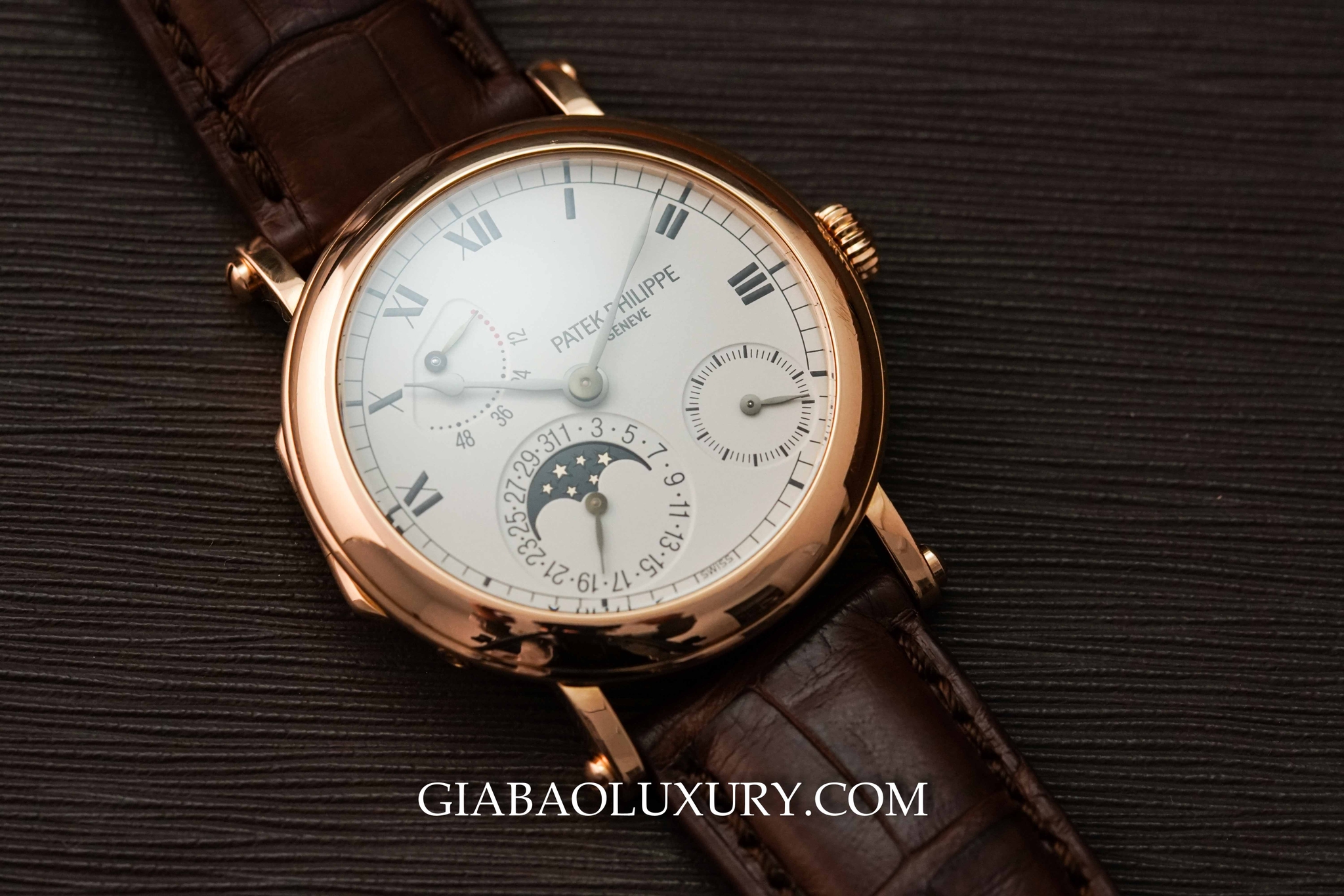 Đồng Hồ Patek Philippe Moon Phase Power Reserve Rose Gold 5054R