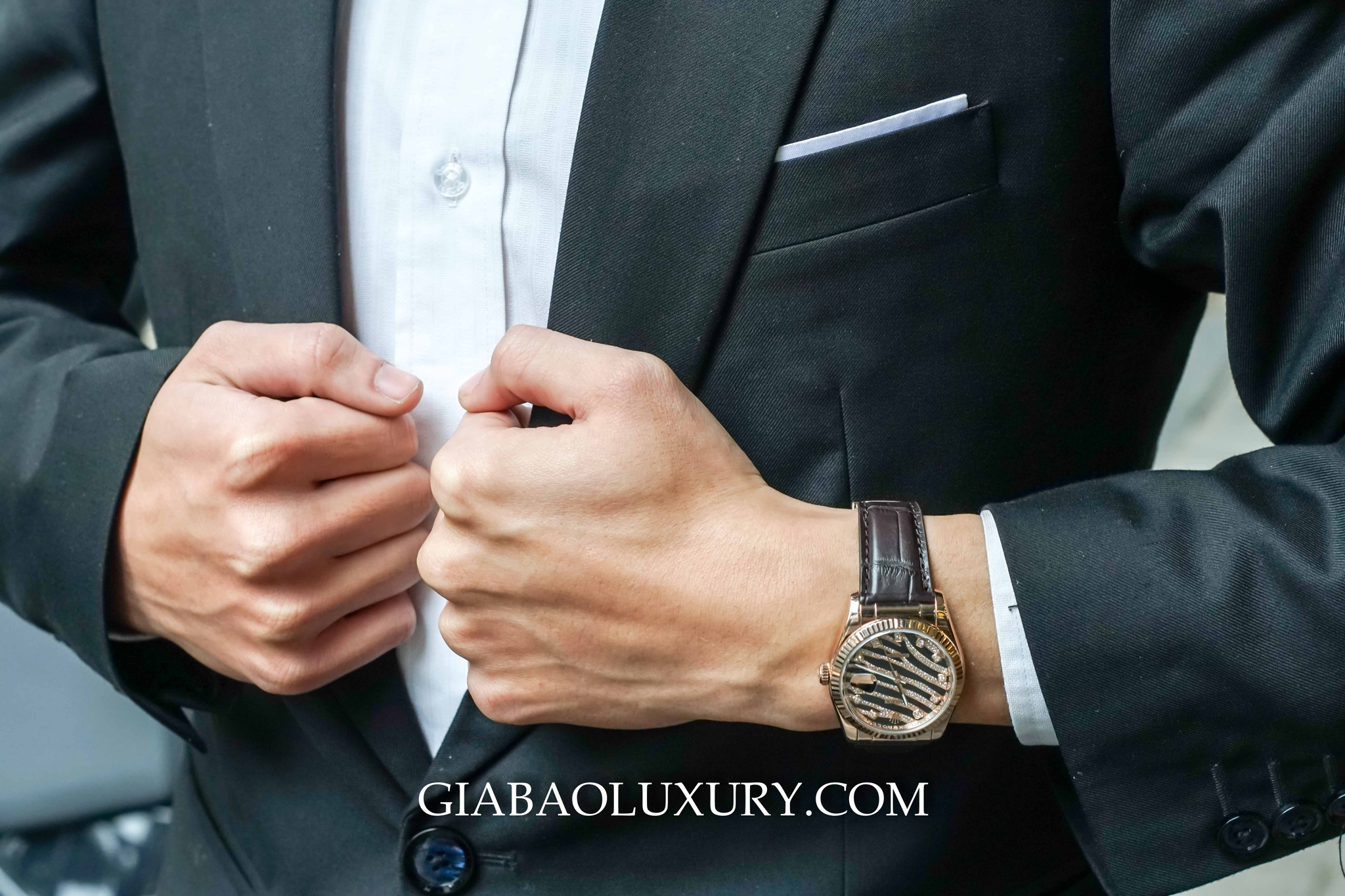 đồng hồ Rolex Datejust 116135 Diamond vàng hồng