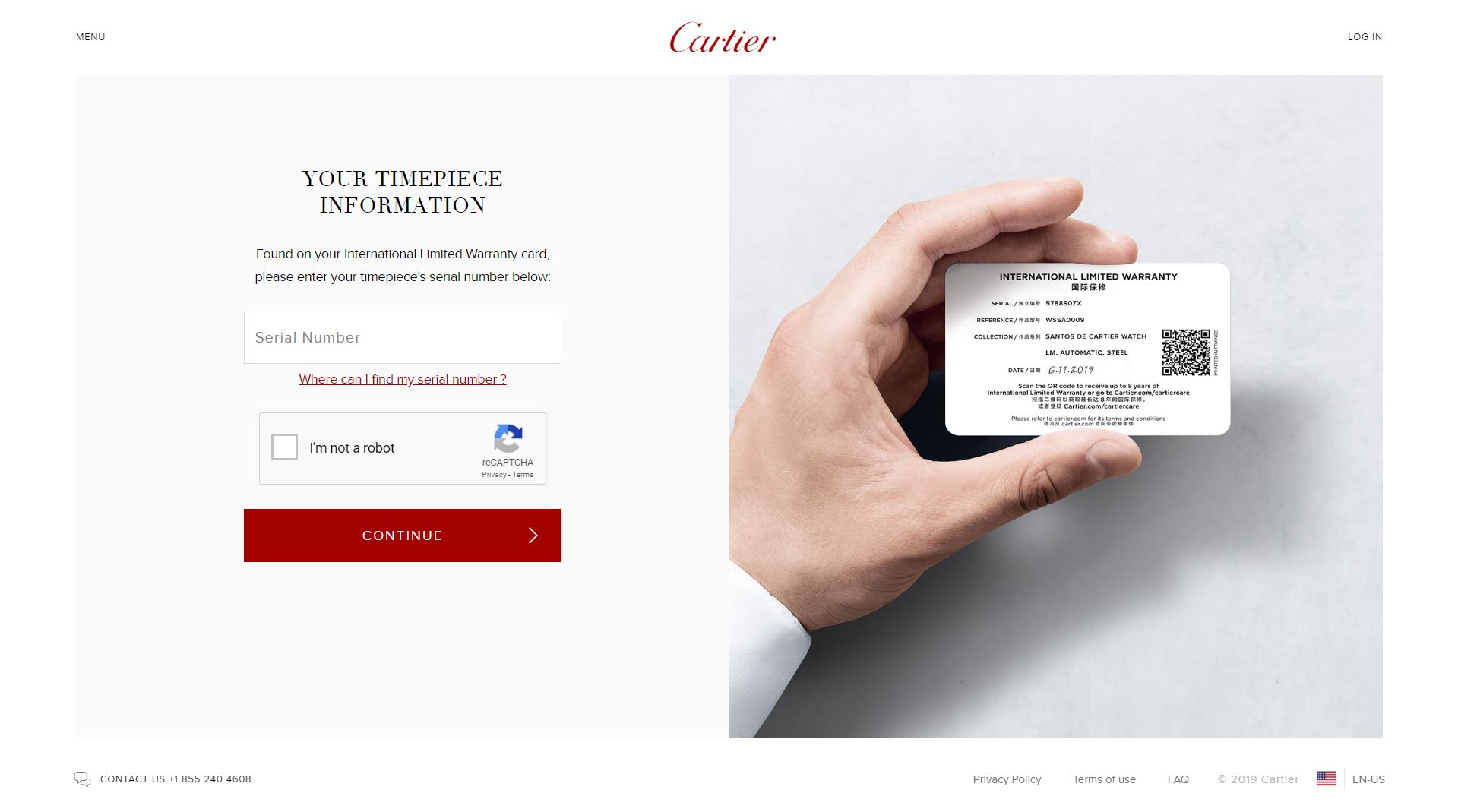 Cartier Care - Thời gian <a href=