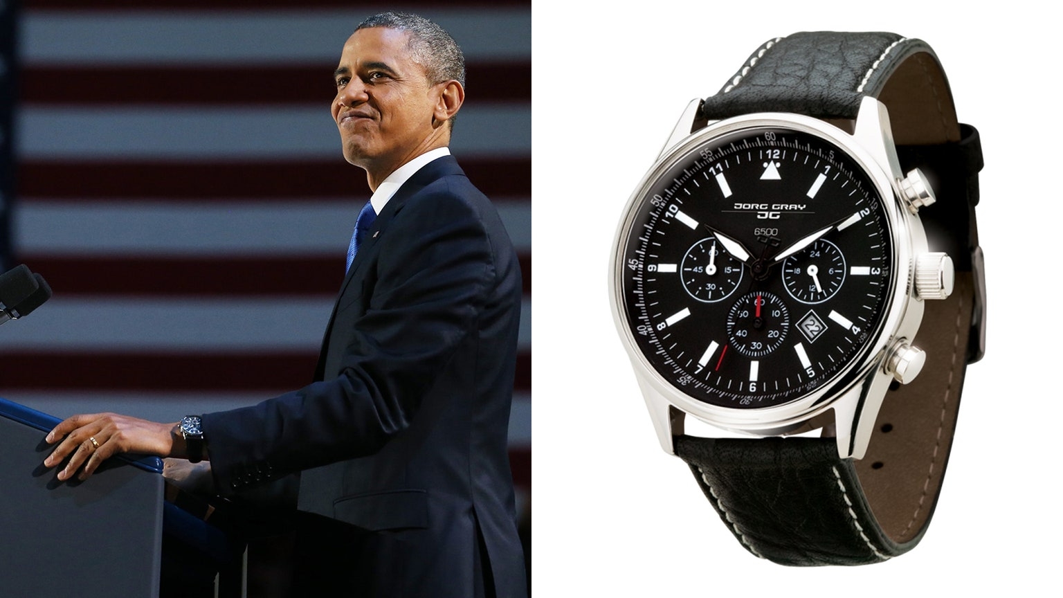 Đồng hồ Jorg Gray JG6500 của Barack Obama 