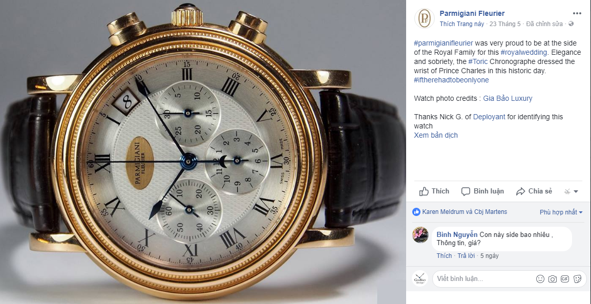 đồng hồ Parmigiani Fleurier Toric Chronograph