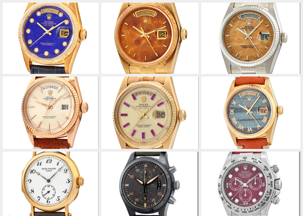 Phiên đấu giá Antiquorum 26/6: Sự bùng nổ của đồng hồ Rolex Day-Date