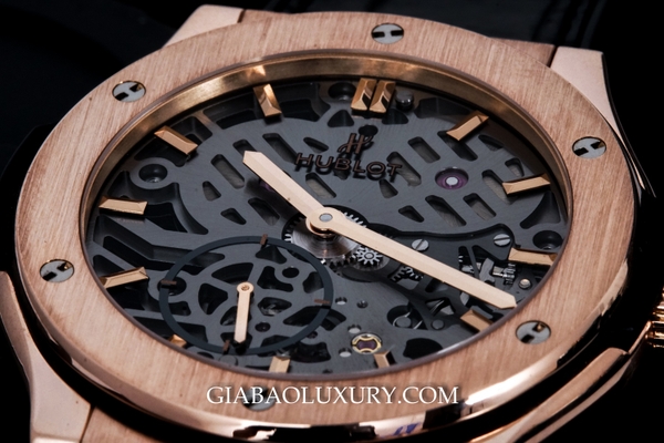 Review đồng hồ Hublot Classic Fusion Ultra-Thin Skeleton King Gold