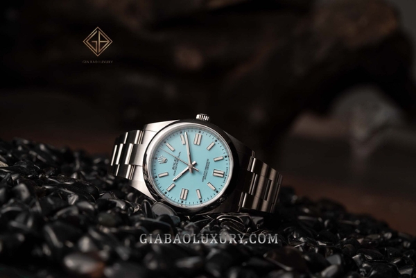 Review đồng hồ Rolex Oyster Perpetual 41 124300 xanh thiên thanh