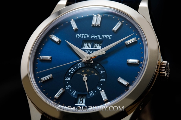 Review đồng hồ Patek Philippe Complications 5396R mặt số xanh cọc số kim cương