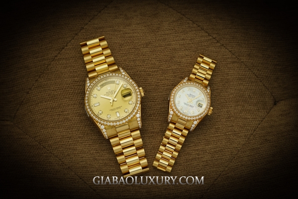 Review đồng hồ Rolex Day-Date 118388 và Rolex Lady-Datejust 179158