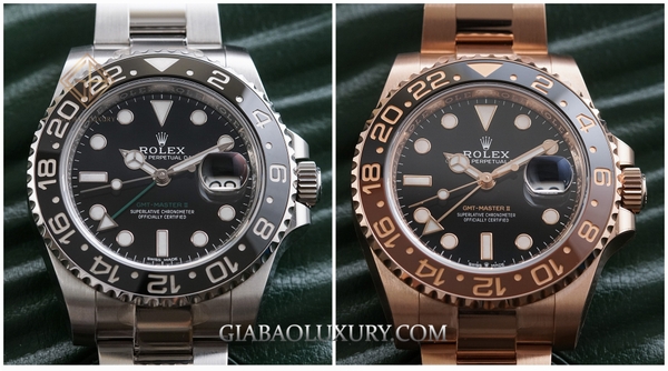 So sánh đồng hồ Rolex GMT-Master 116710LN và 126715CHNR
