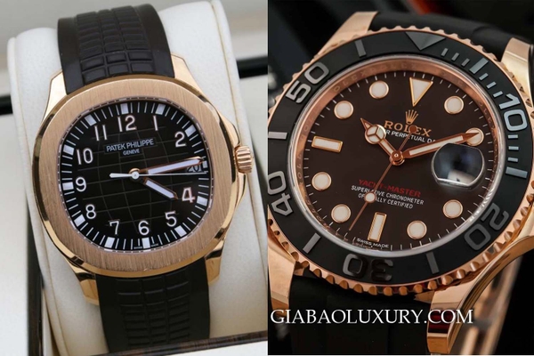 So sánh đồng hồ Patek Philippe Aquanaut 5167R và Rolex Yacht-Master 116655