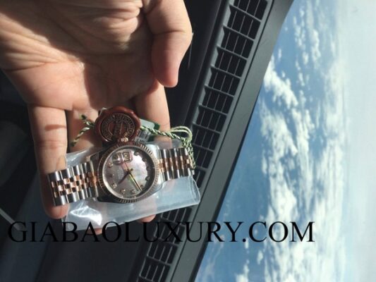 Lời cảm ơn khách hàng – Anh Vinh ở miền Nam tổ quốc giao lưu đồng hồ Rolex Datejust 116231 mặt số khảm trai ánh tím