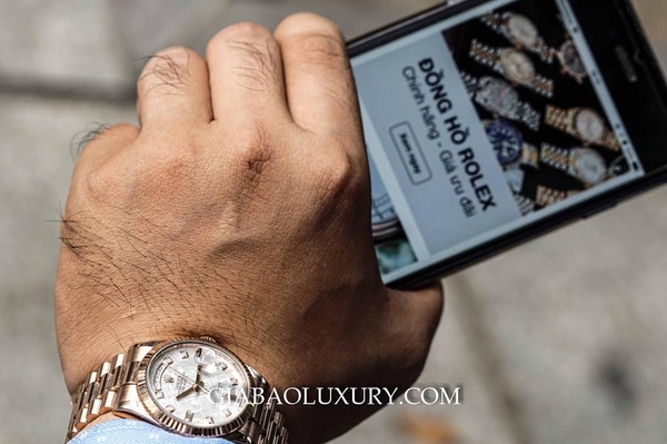 Lời cảm ơn khách hàng – Anh Đồng giao lưu đồng hồ Rolex Day-Date 118235 mặt số thiên thạch